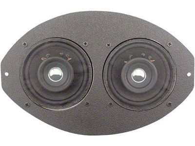 Custom Autosound 1961-1963 Ford Thunderbird Dash Mounted Dual Front Speaker Assembly, 80 Watts