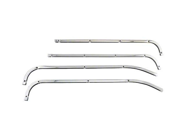 1961-1963 Ford Thunderbird Door Panel Retainer Set, 4 Pieces, Chrome