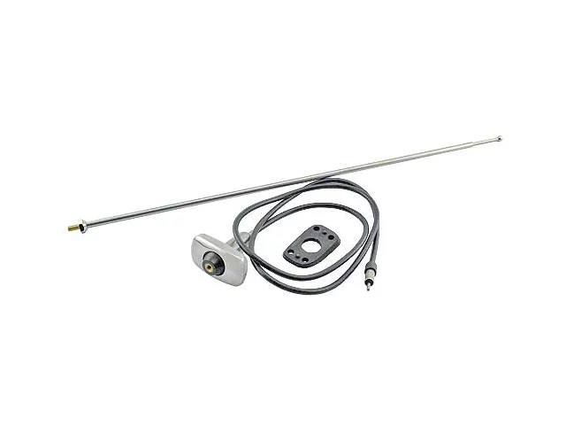 1961-1963 Ford Thunderbird Fender Mounted Radio Antenna Assembly with Rectangular Base