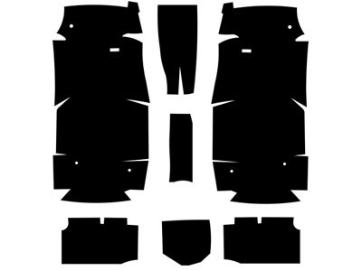 1961-1963 Ford Thunderbird Insulation Kit, Floor Kit, For Coupe
