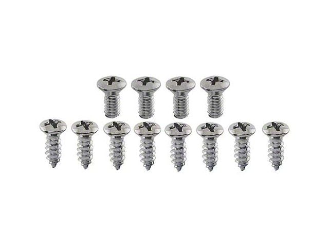 1961-1963 Ford Thunderbird Interior A-Pillar Windshield Trim Screw Set, Coupe