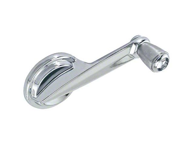 1961-1963 Ford Thunderbird Quarter Window Crank Handle, Chrome Handle & Knob, Includes C Clip