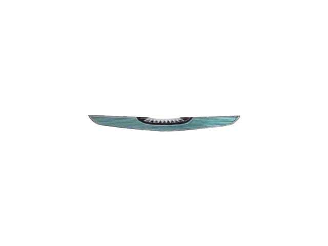 1961-1963 Ford Thunderbird Roof Side Emblem Insert, Plastic, Silver & Black & Turquoise, Except Landau