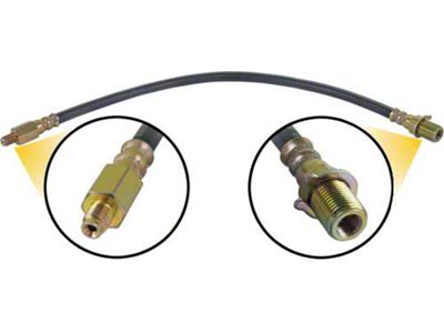 1961-1964 Ford Pickup Truck Front Brake Hose - 18-5/16 Long IncludingThreads - F100