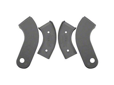 1961-1965 Ford Thunderbird Bucket Seat Hinge Covers, Inners & Outers, Black, Set, Falcon, Galaxie, Comet