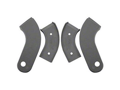 1961-1965 Ford Thunderbird Bucket Seat Hinge Covers, Inners & Outers, Black, Set, Falcon, Galaxie, Comet