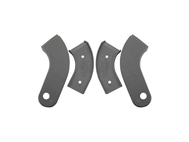 1961-1965 Ford Thunderbird Bucket Seat Hinge Covers, Inners & Outers, Black, Set, Falcon, Galaxie, Comet