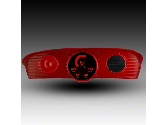 1961-1966 Ford F Series Truck LED Digital Gauge Cluster,Red