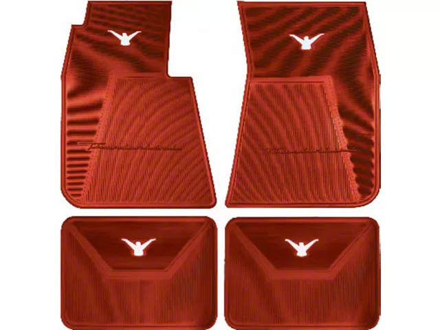 1961-1966 Thunderbird Rubber Front and Rear Floor Mats with T-Bird Script