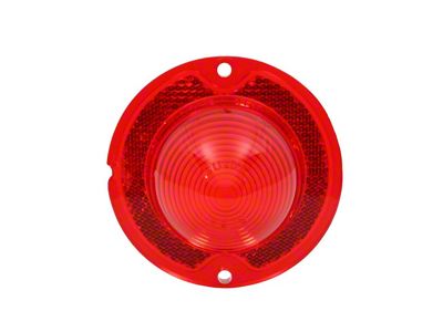 Tail Light Lens; Red Lens; Driver or Passenger Side (61-67 Corvette C1 & C2)