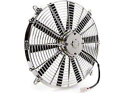 Be Cool Universal Radiator Electric Cooling Fan 16 Chrome Puller (61-82 Corvette C1, C2 & C3)