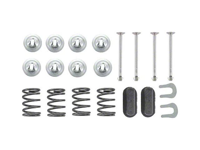 1961-63 Ford Econoline Brake Shoe Hold Down Kit, Rear Axle (Ford Station Wagon and Sedan Delivery only)