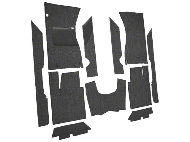 1961-63 Ford Thunderbird 80/20 Loop Black Carpet Set - Automatic, Convertible