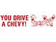 1961-67 Ford Econoline Bumper Sticker, You Drive A Chevy! Ha! Ha! Ha!