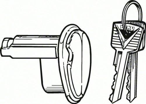 Ecklers 1961-67 Ford Econoline Door Lock Cylinder, Right Front