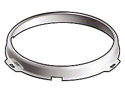 1961-67 Ford Econoline Headlight Bulb Retaining Ring, Plain Steel (Also 1940-1948 Passenger)