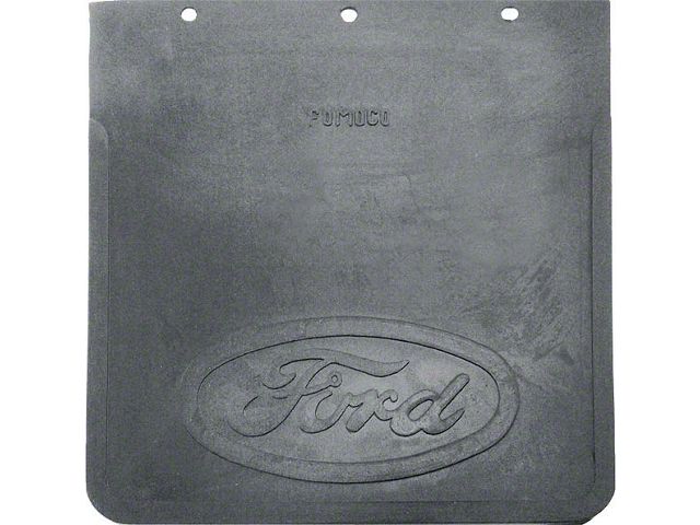 1961-67 Ford Econoline Mud Flap, Rubber-Embossed Ford Script, 9-3/4 X 10-3/4