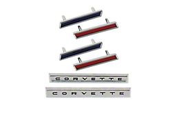 1961 Corvette Side Fender Emblem Set (Convertible)
