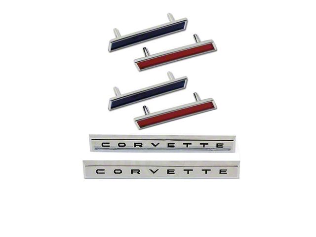 1961 Corvette Side Fender Emblem Set (Convertible)