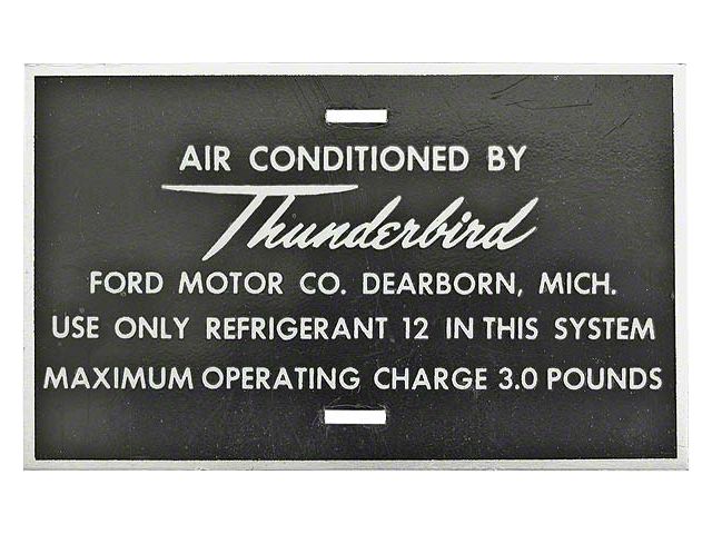 1961 Ford Thunderbird Aluminum Air Conditioner Hose Tag