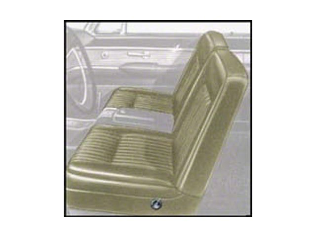 1961 Ford Thunderbird Seat Upholstery, Front, Pearl Beige With Brown Carpet (Color code 54)