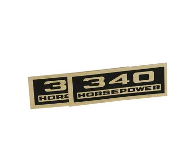 1962-1963 Corvette Valve Cover Decals 340hp