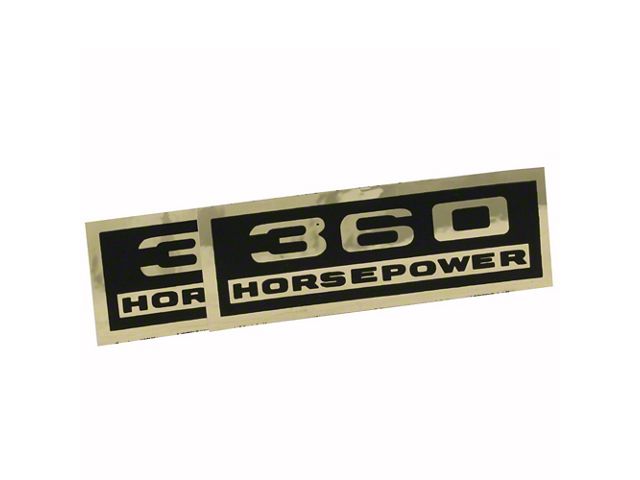 1962-1963 Corvette Valve Cover Decals 360hp For Cars With Fuel Injection
