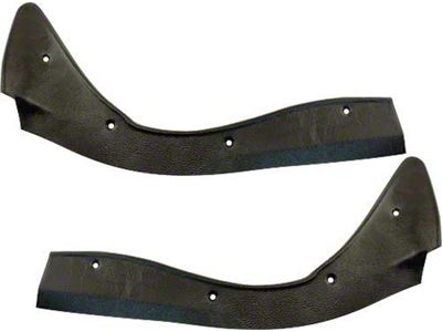 1962-1963 Ford Thunderbird Dash Pad End Plates, Black Vinyl Clad Metal