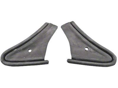 1962-1963 Ford Thunderbird Dash Pad Ends, Ears, Black Vinyl Clad Metal