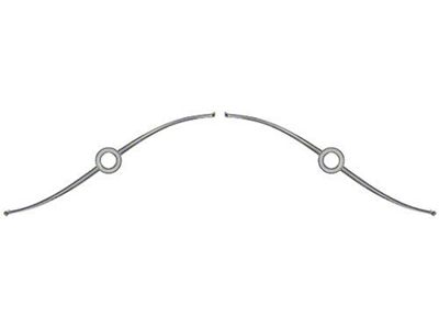 1962-1963 Ford Thunderbird Landau Bars, Chrome With White Painted Accents, Doesn't Inc Center Emblem