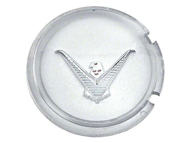 1962-1963 Ford Thunderbird Roof Side Emblem, Plastic Insert, White, For Landau Bar