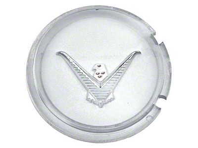 1962-1963 Ford Thunderbird Roof Side Emblem, Plastic Insert, White, For Landau Bar