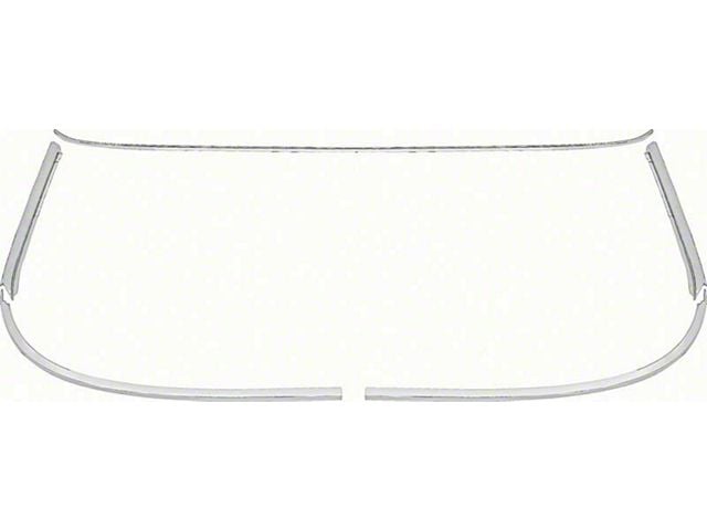 1962-1964 Chevy Impala 2-Door Hardtop Rear Window Molding Set Stainless Steel (Impala Sports Coupe, Two-Door)