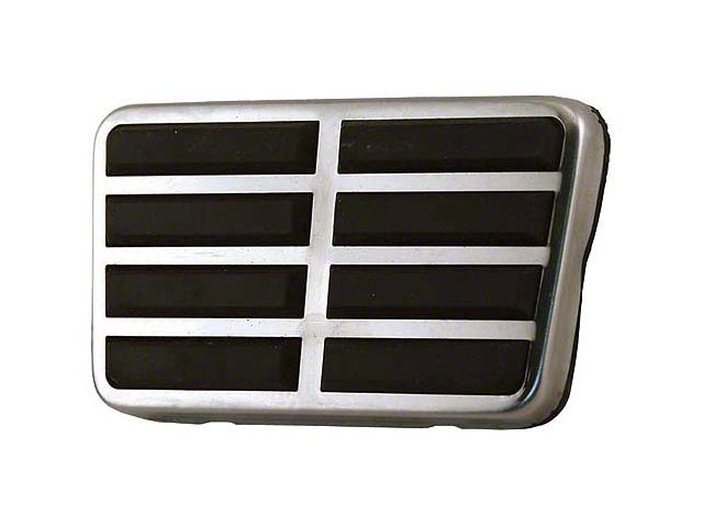 1962-1964 Galaxie 500XL Brake Pedal Pad And Stainless Steel Trim - Used With Power Drum Brakes, Automatic Transmission and Fixed Steering Column