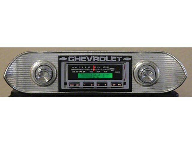 1962-1965 Chevy Nova Vintage Car Audio Stereo Radio KHE-300 AM/FM Manual Tuning Chrome Face