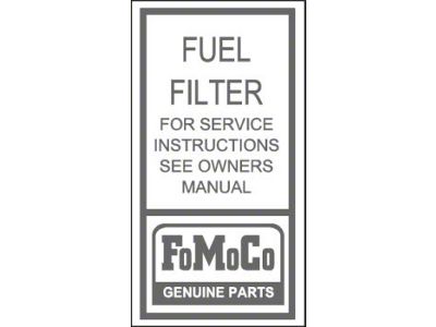 1962-1966 Ford Thunderbird Fuel Filter Decal for Tri-Power Cars