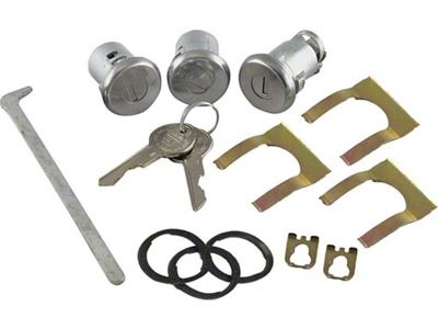 1962-1968 Chevy Nova Lock Set, Door And Trunk, With Original Style Keys