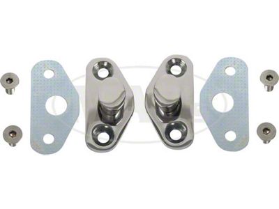 Door Latch Striker Plate & Shim, Stainless Steel