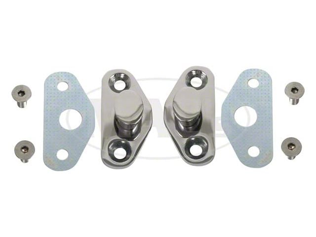 Door Latch Striker Plate & Shim, Stainless Steel