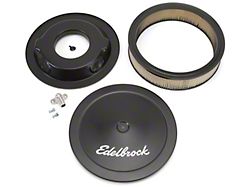 1962-1981 Corvette Edelbrock 1223 Air Cleaner; Steel; Round; 14; Black