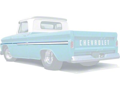 Body Molding Kit,Shortbed,Fleetside,62-66