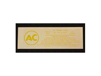 Decal,A/C Inst w/FI,1962 (Convertible)