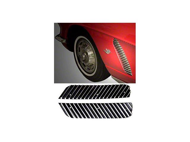 Side Fender Cove Moldings, Front, 1962 (Convertible)