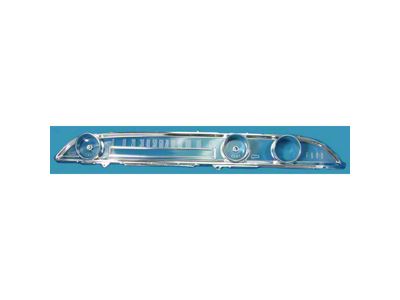 1962 Galaxie Instrument Cluster Lens/ White Graphics With Chrome Bezel