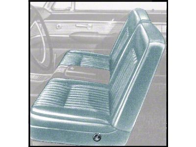 1962 Ford Thunderbird Front Bucket Seat Covers, Vinyl, Light Silver Blue Metallic 27, Trim Code 50