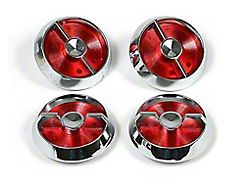 1963-1964 Corvette Door Lock Knob Set With Reflectors 