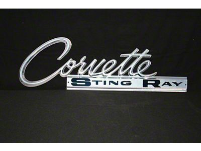 1963-1965 Corvette Metal Sign Rear Emblem Stingray