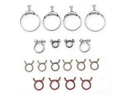 1963-1965 Corvette Radiator And Heater Hose Clamp Kit With 327ci And Air Conditioning 