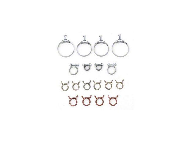 1963-1965 Corvette Radiator And Heater Hose Clamp Kit With 327ci And Air Conditioning