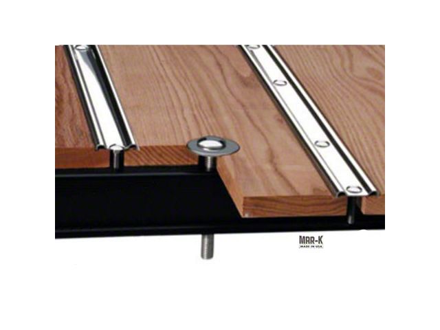 1963-1966 Chevy-GMC Truck Bed Floor Kit, Pine With Standard Mounting Holes, Steel Strips and Hardware, Shortbed Stepside